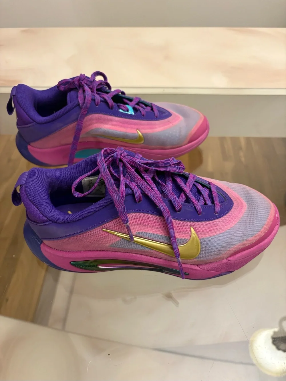 Nike Kobe HF7001-500 Basketball Shoes Unisex Kids 3Y Purple Pink Gold Low Top